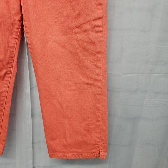 Chaps Sherbert Orange Cropped Denim Jeans Colorful Casual 12 - Picture 7 of 13